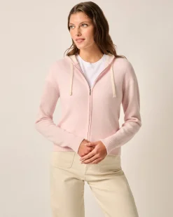 Sale Amanda Cashmere Full Zip Hooded Sweater Women Sweaters & Cardigans
