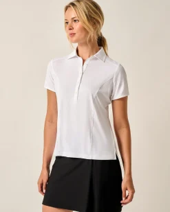 Outlet Angela Performance Jersey Polo Women Polos|Polos & T-Shirts