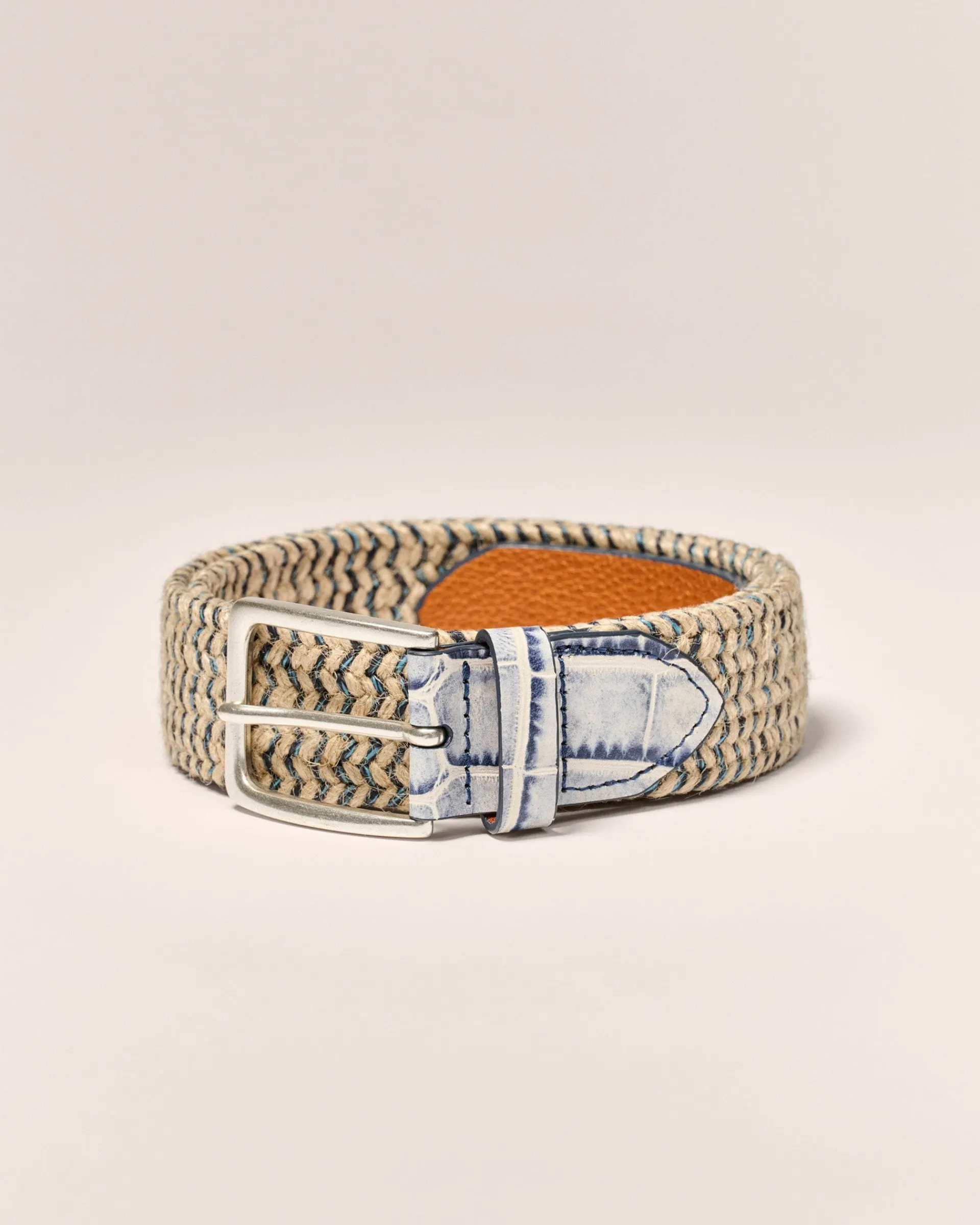 Discount Crocco Tip Italian Linen Belt Belts