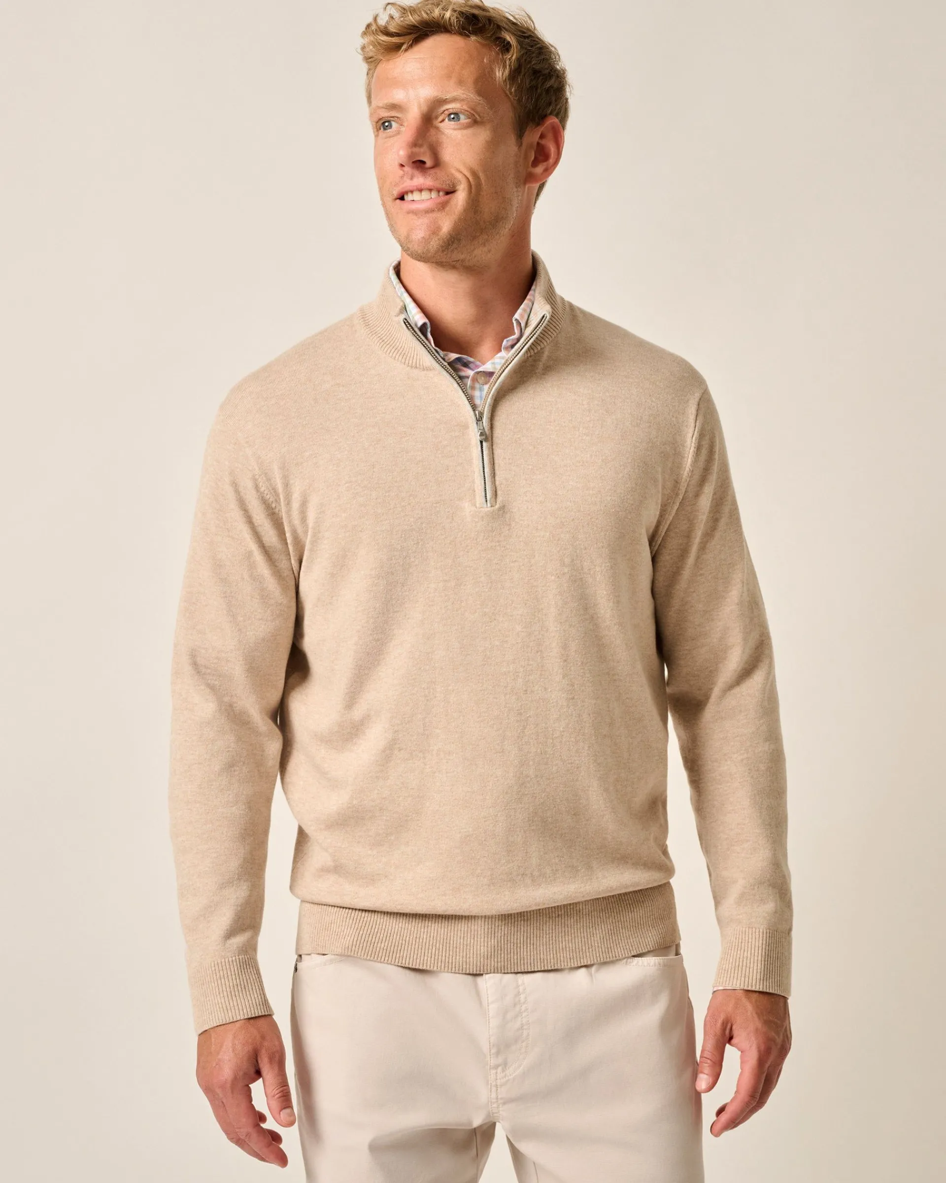Best Desmond Plaited Cotton Blend 1/4 Zip Sweater Quarter-Zips|Sweaters