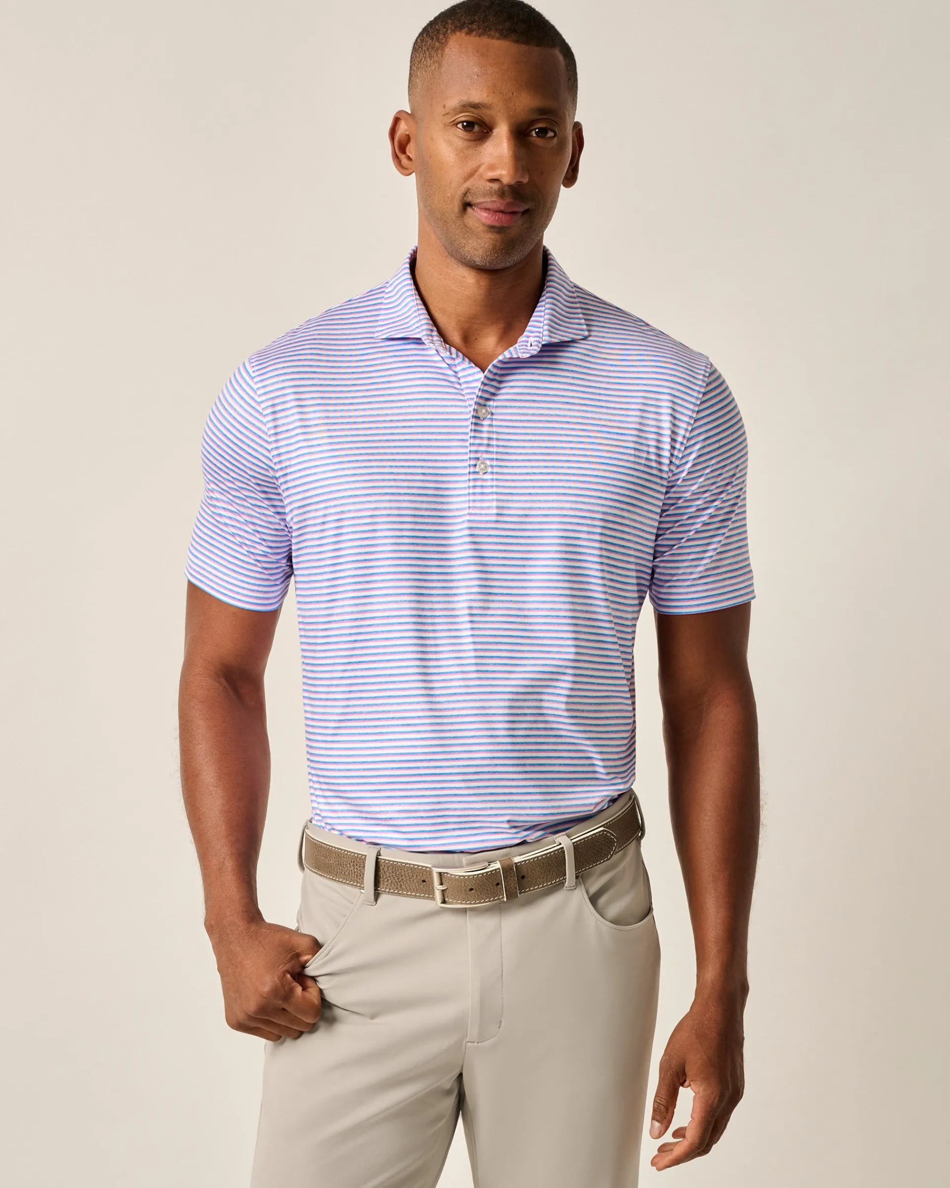 Featherweight Performance Polo - Warwick Stripe Polos|Polos