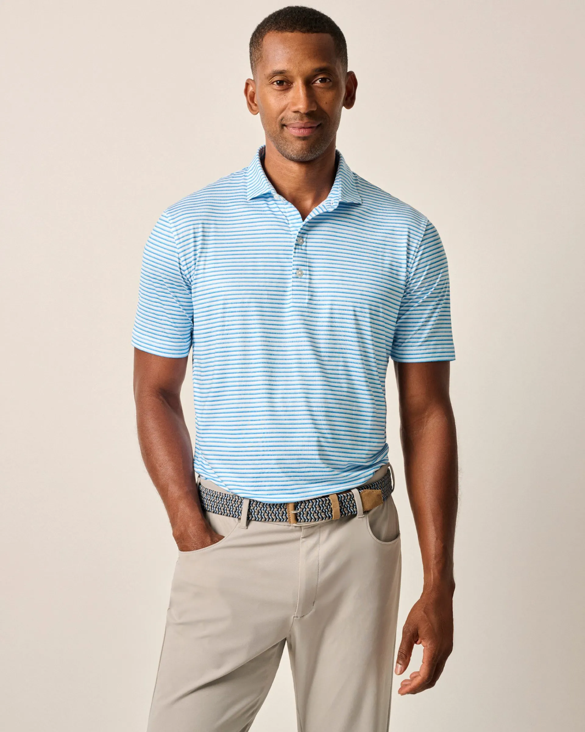 Featherweight Performance Polo - Warwick Stripe Polos|Polos