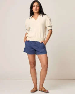 Gigi Cotton Sweater Polo Women Polos|Sweaters & Cardigans