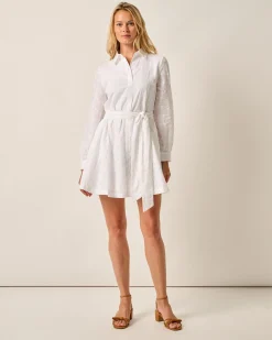 Best Jenna Embroidered Flared Shirt Dress Women Dresses
