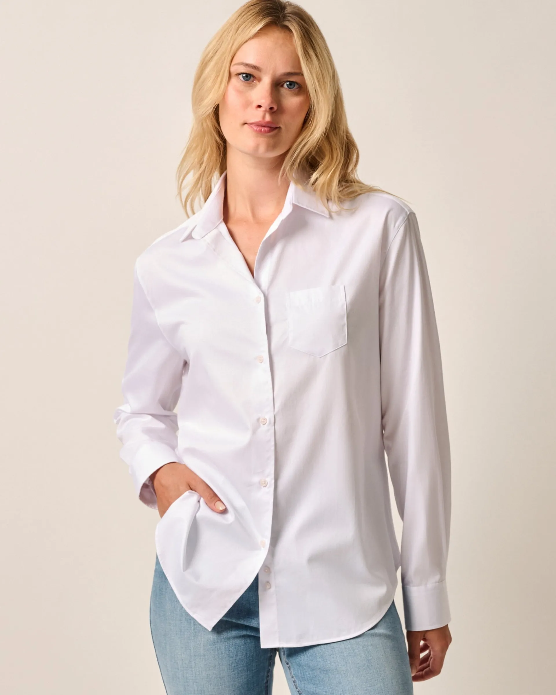 Best Jess Cotton Button-Down Shirt Women Shirts & Blouses