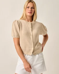 New Lizzie Puff Sleeve Cardigan Women Sweaters & Cardigans