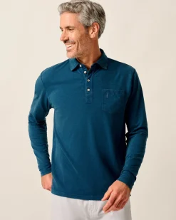 Sale Long Sleeve Original 4-Button Polo - Coastal Wash Polos