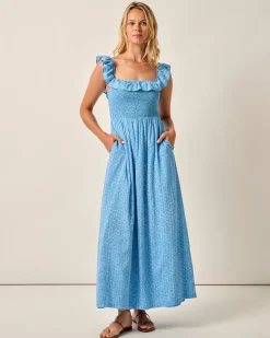 Clearance Mira Smocked Midi Dress Women Dresses