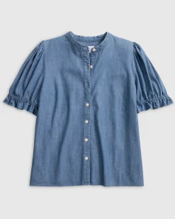 Discount Natalia Button-Up Blouse Women Shirts & Blouses