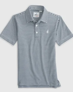 Online Performance Mesh Jr. Polo - Hunter Stripe BOY Polos|Polos