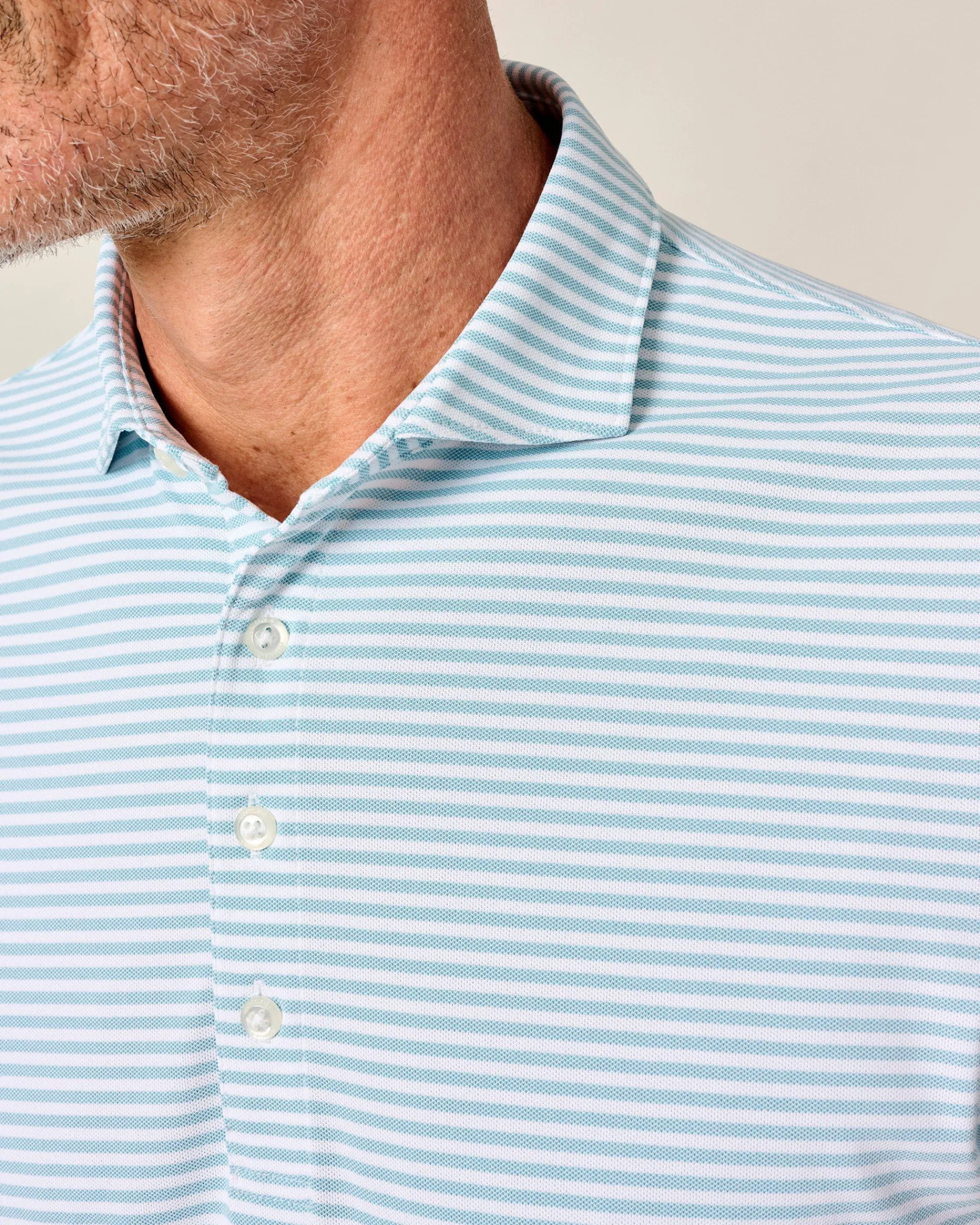 Clearance Performance Mesh Polo - Stetson Stripe Polos|Polos