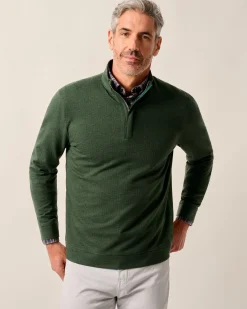 Discount Rubin Herringbone Cashmere Blend 1/4 Zip Pullover Quarter-Zips|Sweaters