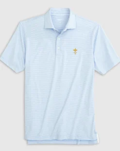 Hot Ryder Cup Lyndonn Striped Jersey Performance Polo - Trophy Logo Ryder Cup|Ryder Cup