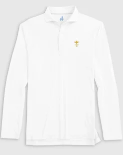 Ryder Cup Swing Long Sleeve Featherweight Performance Polo - Trophy Logo Ryder Cup|Ryder Cup