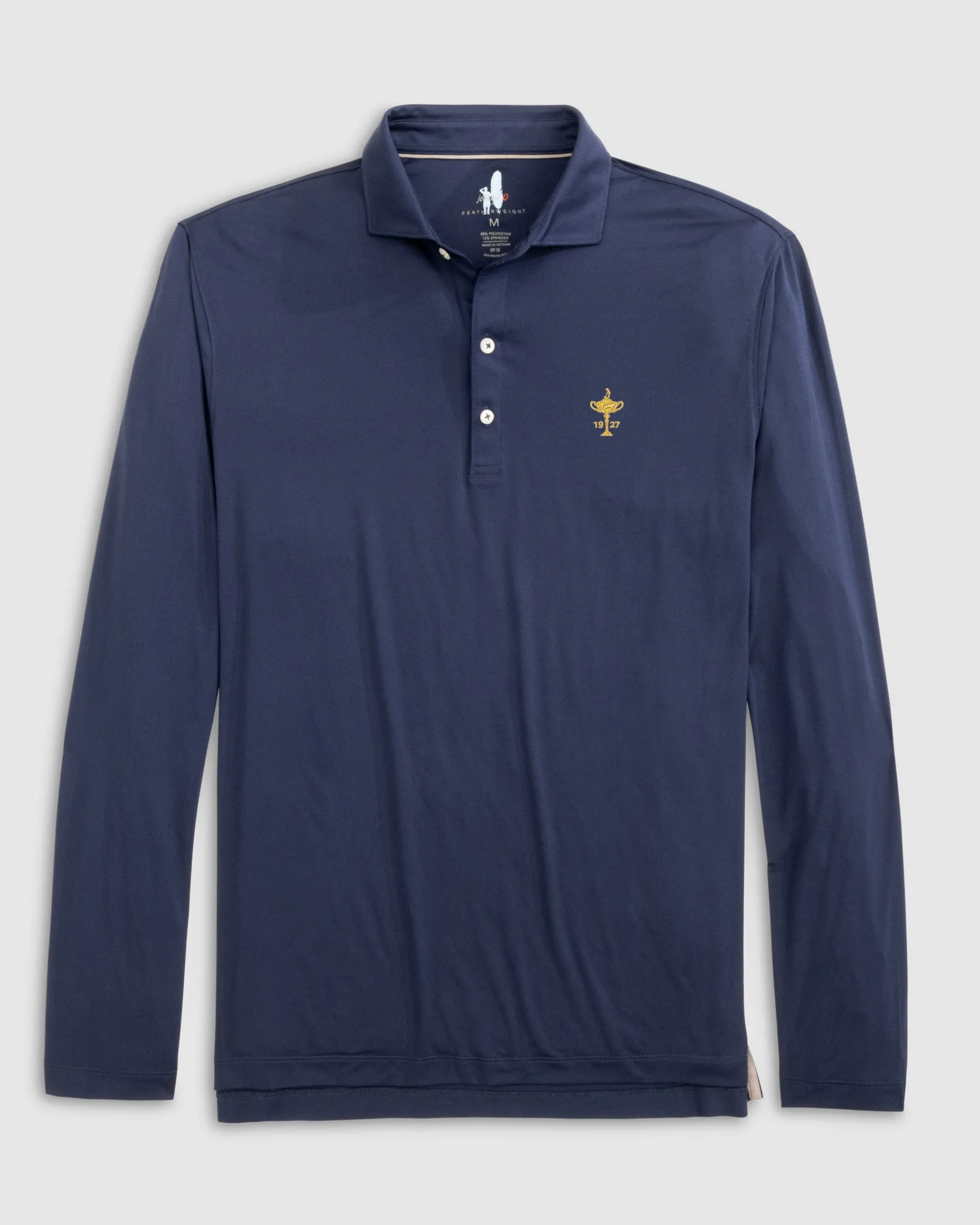 Ryder Cup Swing Long Sleeve Featherweight Performance Polo - Trophy Logo Ryder Cup|Ryder Cup