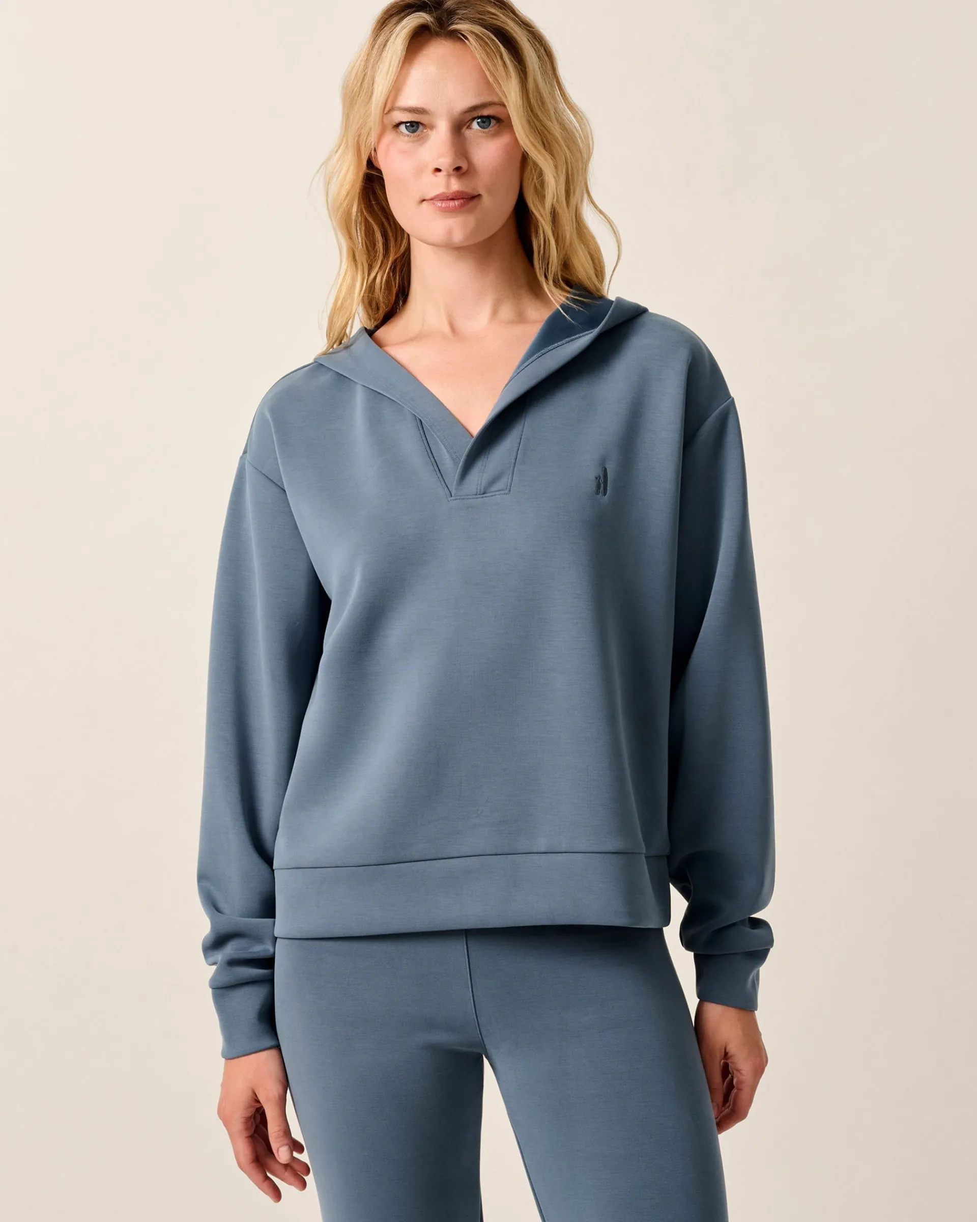 Clearance Stef Johnny Collar Lounge Hoodie Women Sweatshirts & Quarter-Zips
