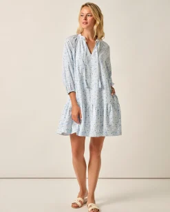 Vanessa Floral Cotton Blend Mini Dress Women Dresses