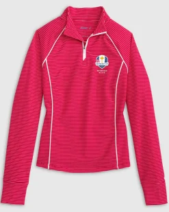 Sale Women's Ryder Cup Jasmine Striped Performance 1/4 Zip Women Ryder Cup|Ryder Cup