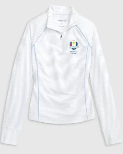 Sale Women's Ryder Cup Jasmine Striped Performance 1/4 Zip Women Ryder Cup|Ryder Cup