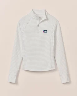 Online Women's SDA Jasmine Striped Performance 1/4 Zip Squash Doubles Association