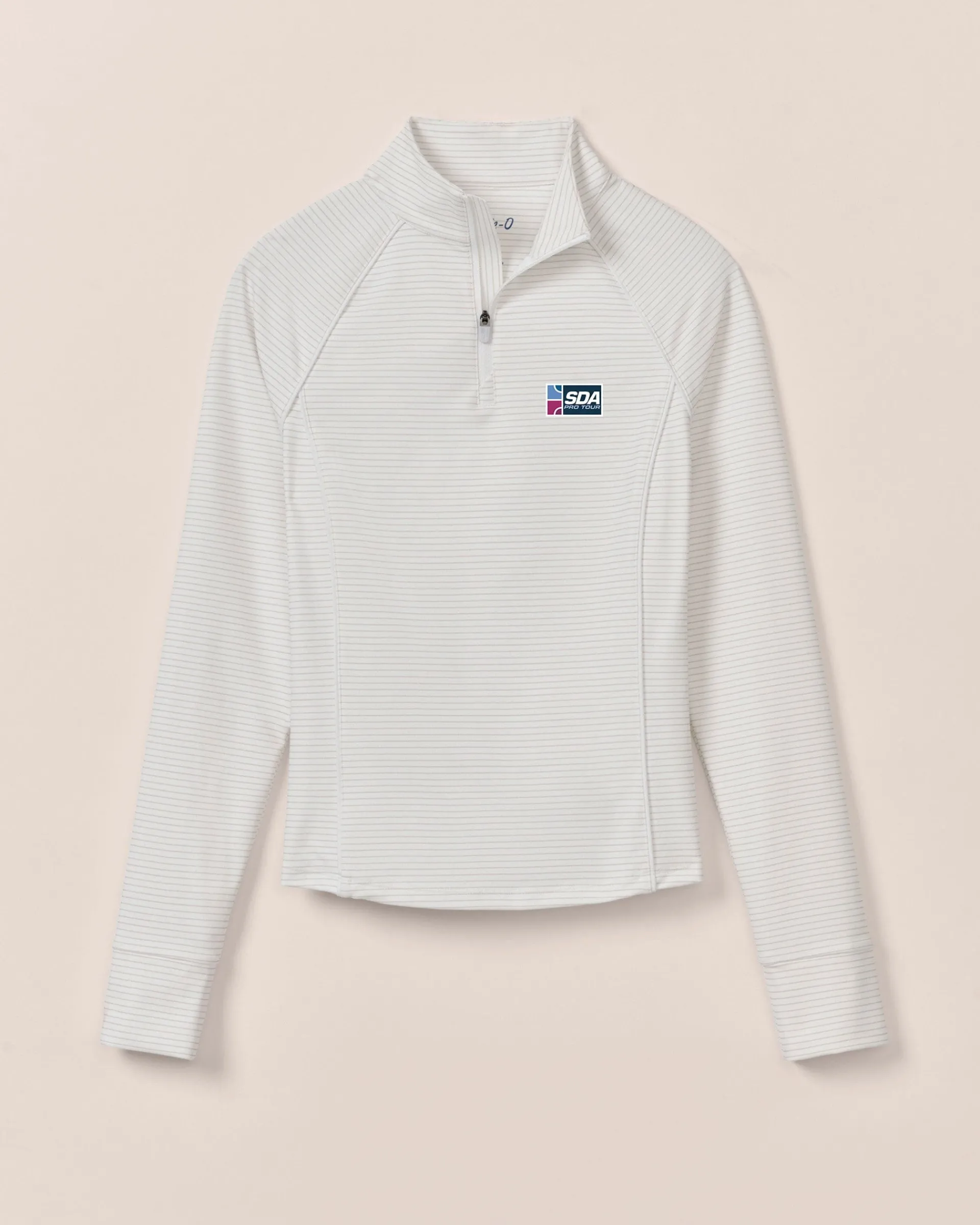 Online Women's SDA Jasmine Striped Performance 1/4 Zip Squash Doubles Association